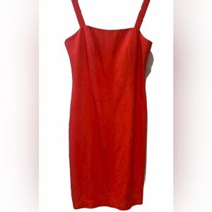 Natorious Womens Coral Sheath Dress Size 10 Linen Rayon Blend